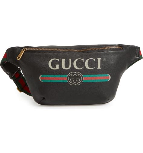 logo leather waist pack gucci|Gucci wool pants for men.